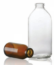 500 ml infuusflacon, helder, type 1 geblazen glas